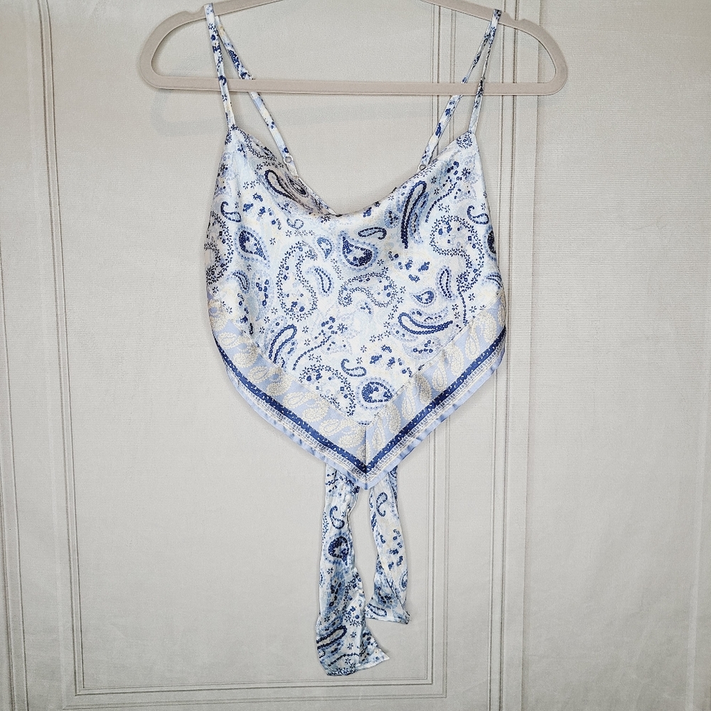 Japna Scarf Print Tank Top